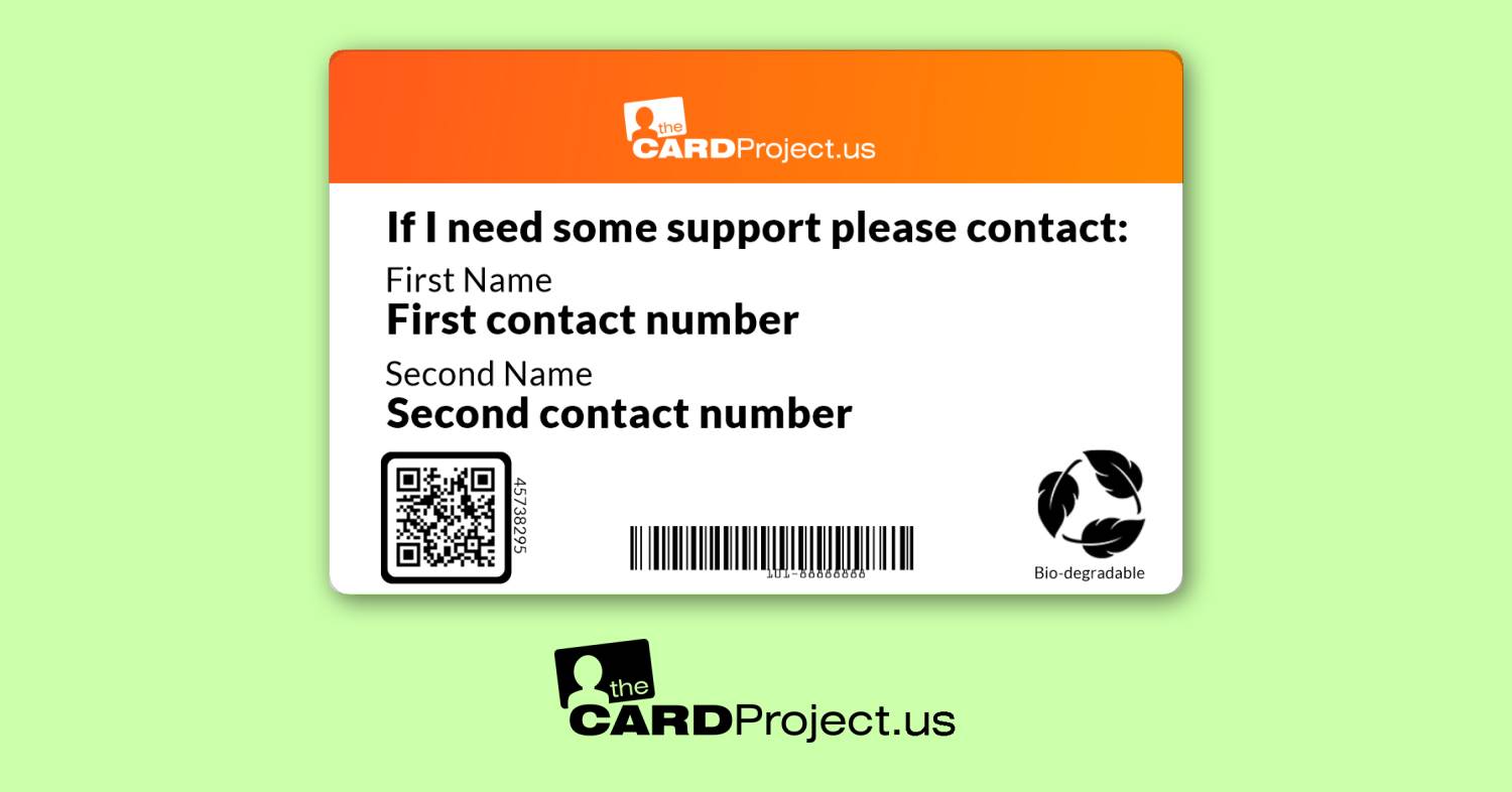 Multiple Sclerosis MS Photo Card (REAR)